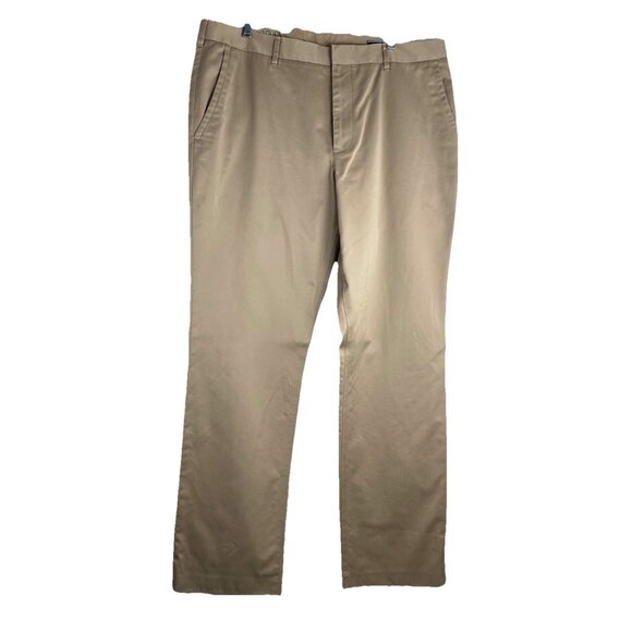Bonobos Pants Mens Beige Slim Fit Wednesday Flat Front Straight Chino 38x32 - Picture 1 of 11